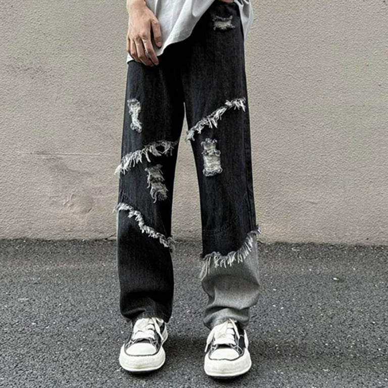 Rough edge jeans deals