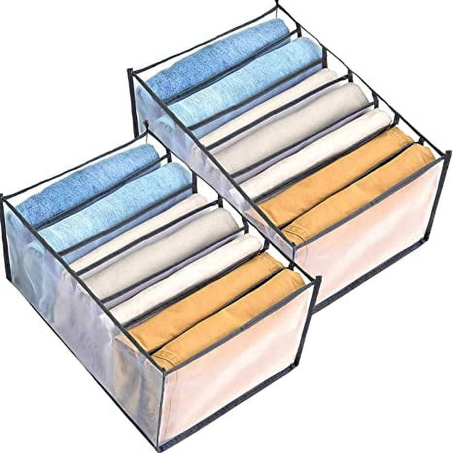 Jeans Organizer for Closet, Jeans Pants Drawer Storage Box, Clothes