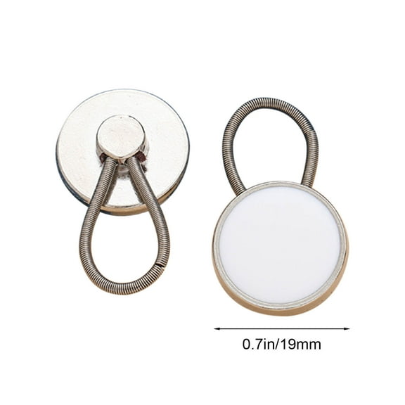 Jeans Waist Extender Button 6 Pack Flexible Adjustable Elastic Alloy No Sew Snap Pant Shirt Collar Cuff Easy Use for Men Women Adult Kids Office Travel