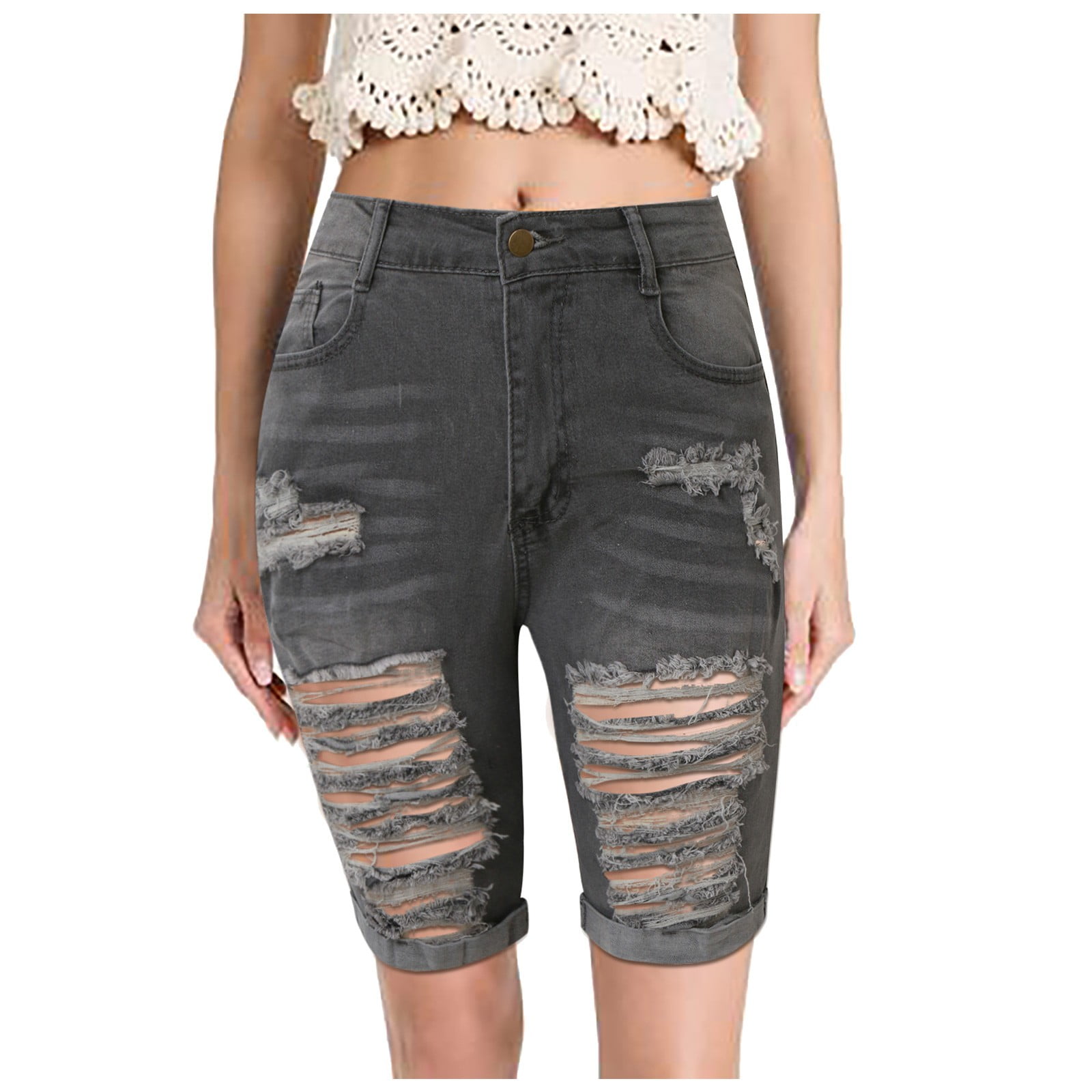 Jeans for Women Bootcut Patchwork Denim for Women Rompers Regular Fit ...