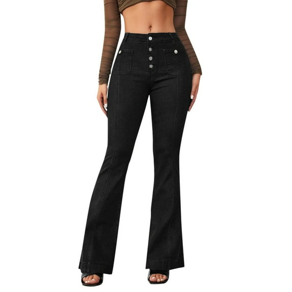 Jeans for Women Clearance Dandelion Denim for Women Overall Oversized Capri Jeans for Women Y2k Jean Shorts Womens Capris for Women Plus Size Clearance Black, XXL