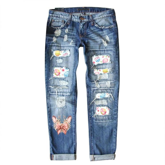Jeans for Women Elastic Waist Denim for Women Plus Size Oversized Capri Jeans for Women Clearance Streetwear Jeans for Women Capris for Women Clearance Light Blue, XXL