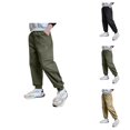 thumbnail image 1 of Jeans for Boys Boys Casual Pants Boys Summer Casual Cargo Pants Comfortable Loose Fit Activewear Trousers For Kids Sports Outdoor Play, 1 of 10