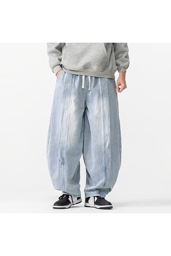 Jeans for Men Bootcut Wide Spring Retro Haren Straight Leg Wide Leg Pants Casual Cowboy Pants