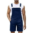 thumbnail image 1 of Jeans for Men Denim Overalls Button Front Jumpsuit Bib Pants Durable Jeans Stretch Casual Relaxed Fit Outdoor Denim Pants, 1 of 6