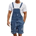 thumbnail image 1 of Jeans for Men Distressed Overalls Denim Daily Wear Bib Overalls Stretch Casual Versatile Outdoor Denim Pants, 1 of 8