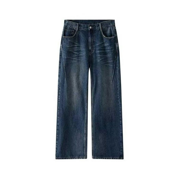 Jeans for Men Hop High Street Retro Wide Leg Slightly Flared Leg Floor Pants Stretch Casual Versatile Outdoor Denim Pants