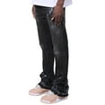 thumbnail image 1 of Jeans for Men Patch Color Block Print Denim Stacked Flared Leg Pants Stretch Casual Comfort Outdoor Denim Pants, 1 of 5