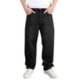 thumbnail image 1 of Jeans for Men Plus Size Baggy Loose Fit Trousers High Waist Straight Cargo Pants Stretch Casual Loose Fit Outdoor Denim Pants, 1 of 4
