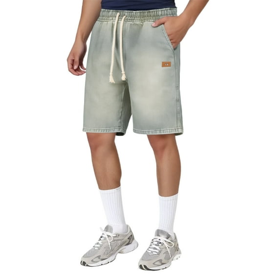 Jeans for Men Versatile Drawstring Joggers Casual Denim Pants for Everyday Wear Stretch Casual Comfort Outdoor Denim Pants