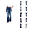 thumbnail image 1 of Jeans for Women 2025 Y2K Blue Wash High Waisted Wide Leg Straight Flare Bootcut Jean Pants Womens Jeans Trousers, 1 of 7