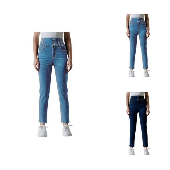 Jeans for Women 2025 Y2K Casual High Waisted Skinny Slim Fit Tummy Control Jean Pants Womens Jeans Trousers