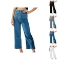 thumbnail image 1 of Jeans for Women 2025 Y2K Casual High Waisted Wide Leg Straight Bootcut Denim Jean Pants Womens Jeans Trousers, 1 of 6