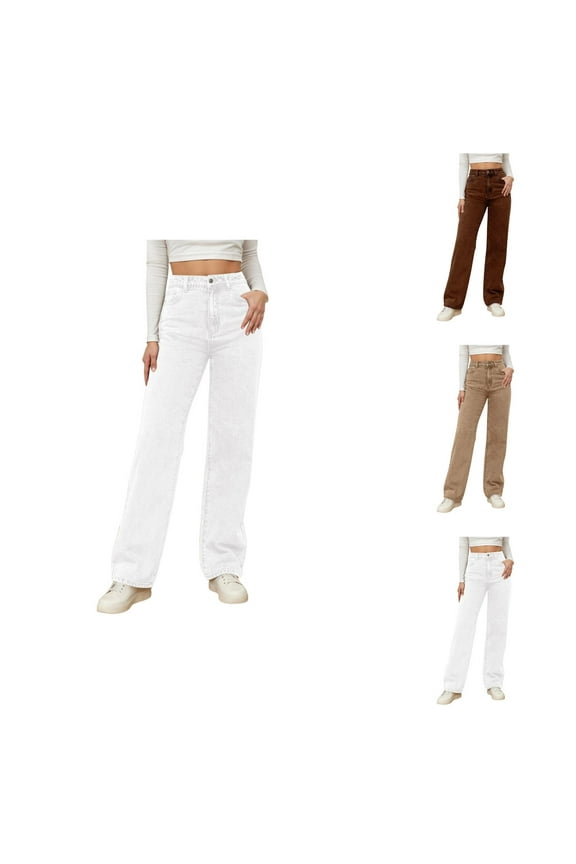 Jeans for Women 2025 Y2K High Waisted Straight Leg Relaxed Fit Bootcut Jean Pants Womens Jeans Trousers