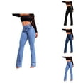 thumbnail image 1 of Jeans for Women 2025 Y2K High Waisted Stretch Slim Fit Flare Bootcut Jean Pants Womens Jeans Trousers, 1 of 7