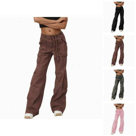 Jeans for Women 2025 Y2K High Waisted Wide Leg Straight Loose Cargo Denim Jean Pants Womens Jeans Trousers