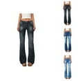 thumbnail image 1 of Jeans for Women 2025 Y2K Washed Slim Fit Stretchy Skinny Flare Bootcut Denim Jean Pants Womens Jeans Trousers, 1 of 5