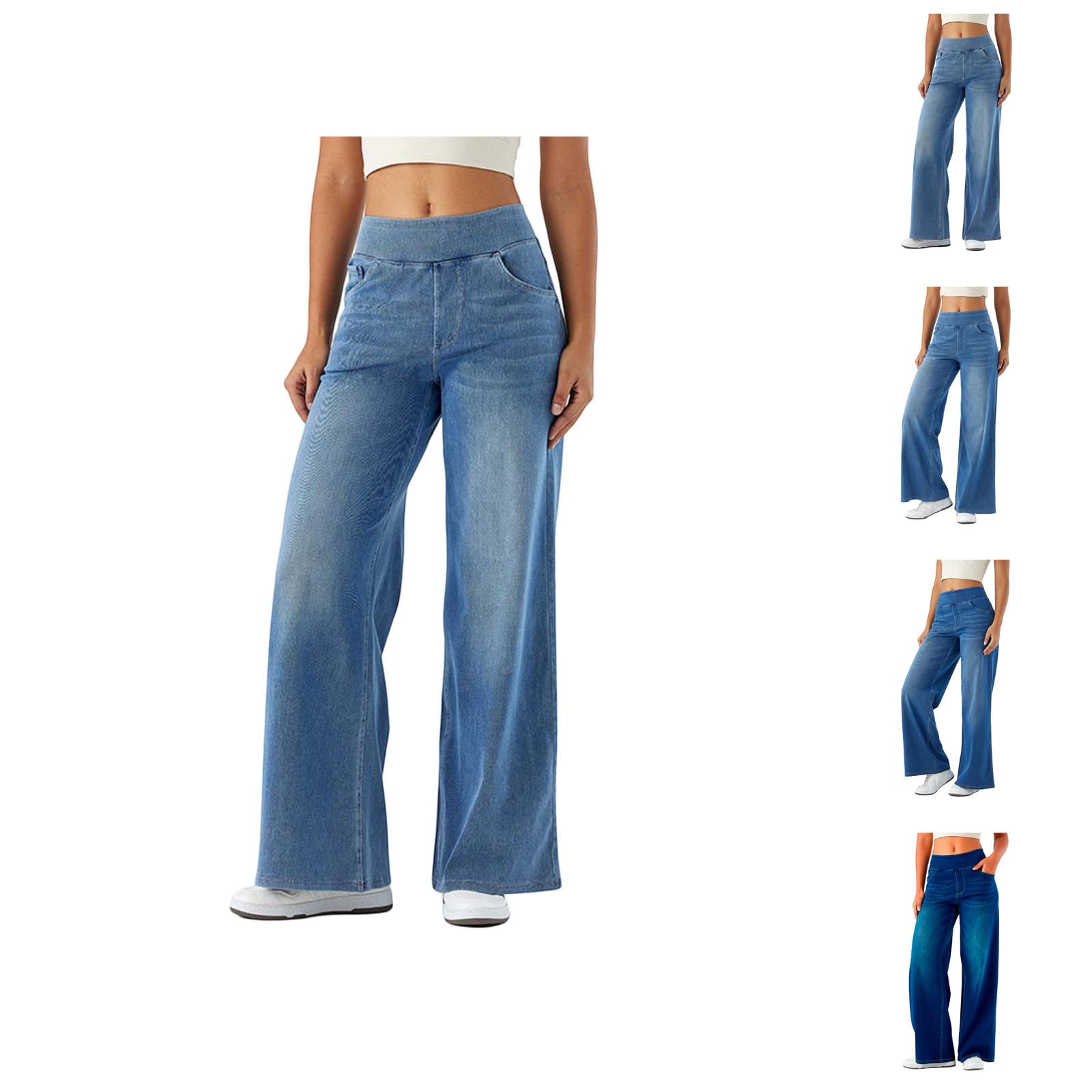 Jeans for Women 2026 Trendy Straight Leg Wide Leg High Waisted