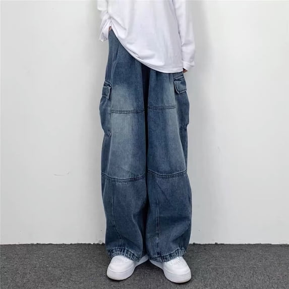 Jeans for Women Baggy Cargo Pants Men Y2K Parachute Pants