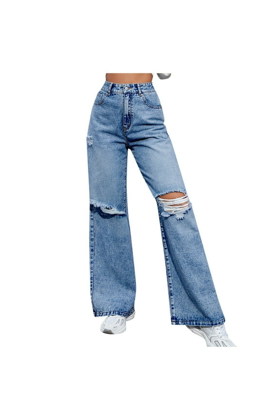 Jeans for Women High Rise Elastic Waist Denim for Women Plus Size Pullover Capri Jean Leggings for Women Beach Jean Skirt Capris for Women Blue, S