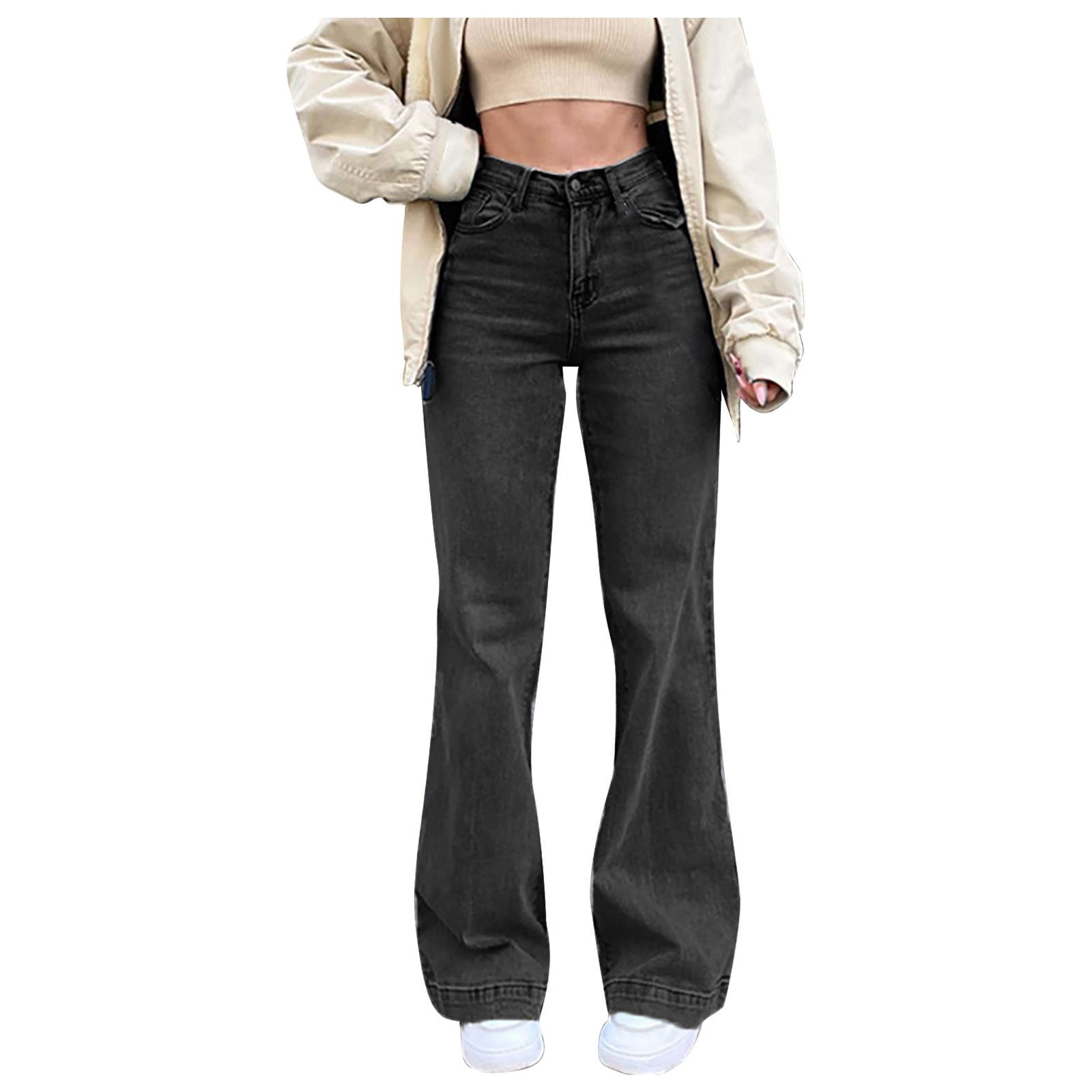 QXXKJDS Fashion Women S Jeans Street Style Sexy Frayed Flared