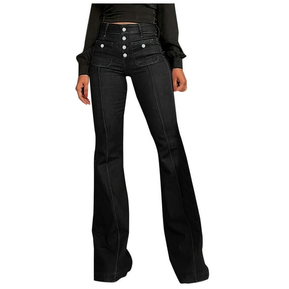 Jeans for Women No Boundaries Tie-Dye Denim for Women Tailored Fit Capri Jeans for Women Y2k Jeans for Women Capris for Women Clearance Black, XXL