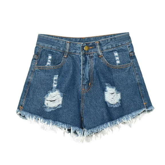 Jeans for Women Ripped High Waisted Denim Shorts Stretchy Shorts Daily Loose Trendy Delicate Durable Pants Sizes S