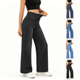 thumbnail image 1 of Jeans for Women Straight Leg High Waisted No Zipper Soft Stretchy Denim Casual Wear Lightweight Fit for Work, 1 of 9
