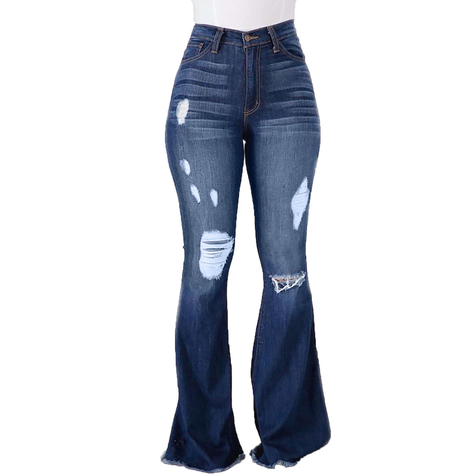 Jeans for Women Trendy Ripped Denim Pants Vintage Flare Jeans Y2k ...