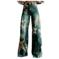 thumbnail image 1 of Jeans for Women Vintage Wide Leg Fashion High Waisted Denim 90S Floral Printed Pull On Baggy Pants for Women Jeans, 1 of 7