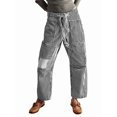thumbnail image 1 of Jeans for Women Y2k Striped Drawstring High Waist Straight Wide Leg Boyfriend Jeans Mom Denim Pants Black L, 1 of 6