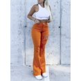 thumbnail image 1 of Jeans for Women Y2k Vintage Ripped Jeans Long Denim Pants Jeans Flare Waisted High Elastic Jeans Casual Street Trend Fashion Daily, 1 of 6