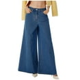 thumbnail image 1 of Jeans for Womens Mid Rise Barrel Jeans for Women Y2k Jeans Wide Leg Baggy Stretch Jeans, 1 of 6