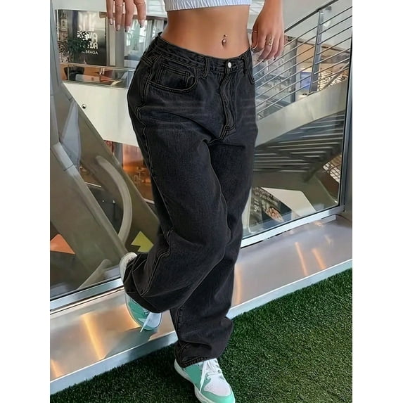 Jeans for Womens Wide Leg Baggy Loose Boyfriend Long Denim Pants Light Wash Vintage Fashion Trendy Vacation