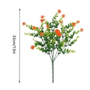 JeashCHAT 1 Bundle Artificial Flowers for Outdoor, Fake Silk Flowers Faux Plastic Plants for Spring Summer Garden Porch Window Box Table Vase Home Indoor Outdoor Decoration