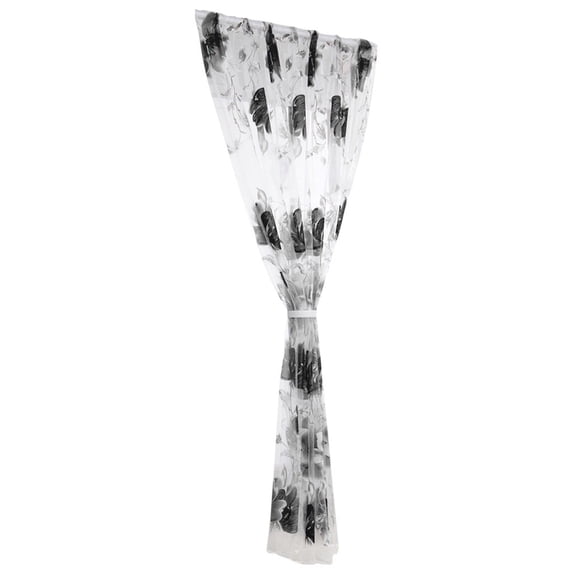 JeashCHAT 1 PCS Vines Leaves Tulle Door Window Curtain Drape Panel Sheer Scarf Valances