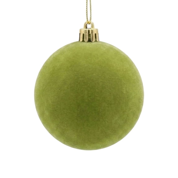 JeashCHAT 1 Pc 3.15 inch Velvet Christmas Ball Ornaments, Flocked Christmas Tree Balls, Plastic Decorative Hanging Bauble for Xmas Holiday Party Decoration