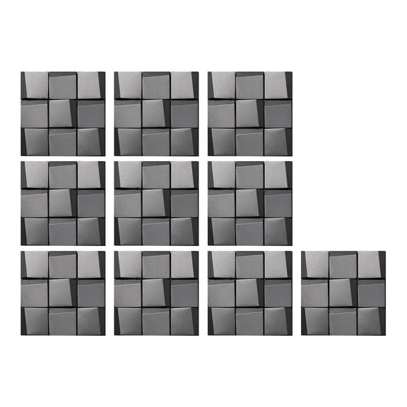 JeashCHAT 10-Sheet Peel and Stick Tile Backsplash, 3D Self-Adhesive Water-Proof Tile Stickers for Kitchen Bathroom Counter Top, DIY Wall Decor (3.94"x3.94")