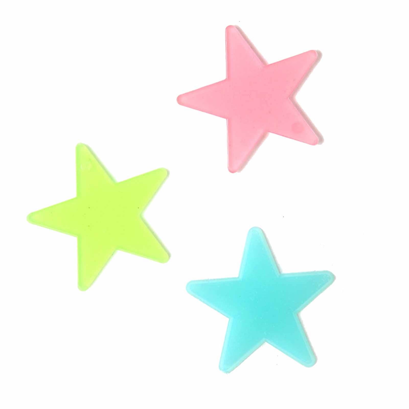 JeashCHAT 100 Pcs Colorful Glow In The Dark Luminous Stars Fluorescent Noctilucent Plastic Wall Stickers Murals Decals For Home Art Decor Ceiling Wall Decorate Kids Babys clearance