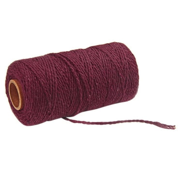 JeashCHAT 100m Long/100Yard Pure Cotton Twisted Cord Rope Crafts Macrame String Clearance