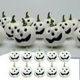thumbnail image 1 of JeashCHAT 10PCS Plastic Mini Ghost Pumpkin Cute Artificial Small Pumpkins Toys Home School Halloween Party Favors for Girls Boys, White, 1 of 7