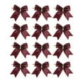 thumbnail image 1 of JeashCHAT 12 Pcs Small Glitter Christmas Bows, Twist Tie Bows Gift Wrap Bows for Treat Bag Candy Bag, Bows Ornaments for Holiday Party Wreath Garland Christmas Tree Decorations, 3.5" x 3.9", 1 of 8