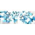 thumbnail image 1 of JeashCHAT 12pcs Decal Wall Stickers Home Decorations 3D Butterfly Rainbow Blue Clearance, 1 of 2