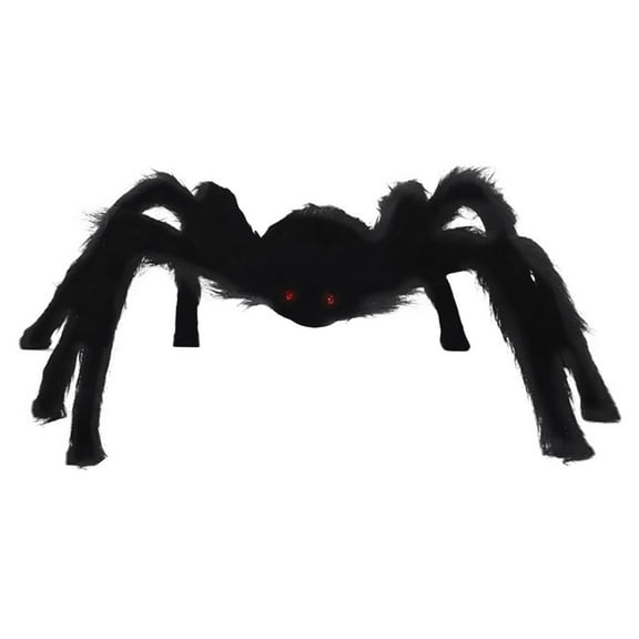 JeashCHAT 19.7" Halloween Small Spider Decoration, Hairy Spider Scary Spider Prop with Red Eyes for Indoor Outdoor Wall Yard Halloween Decor