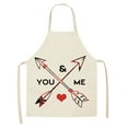 thumbnail image 1 of JeashCHAT 1pc Parent Adult The Family Kitchen Lovely Print Linen Family Aprons, 1 of 2
