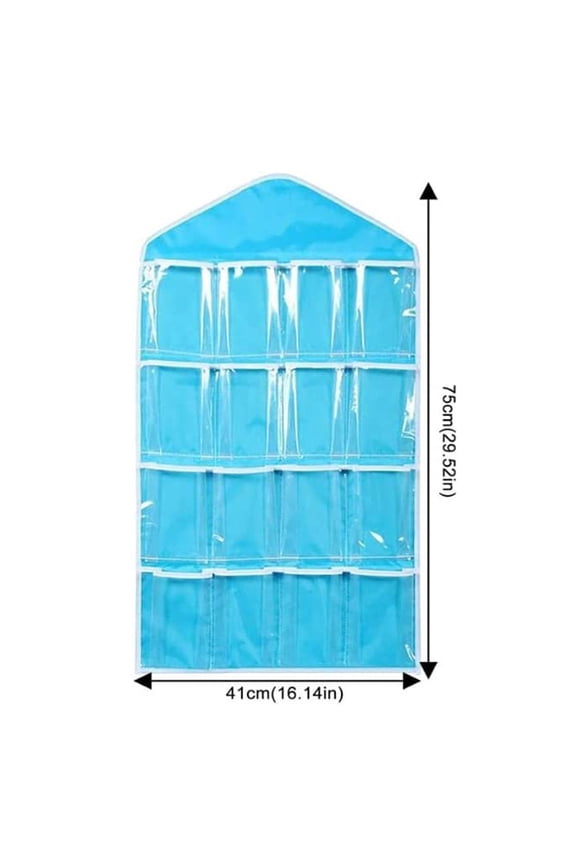 1x 16 Pockets Door Hanging Bags Home Shoe Rack Hanger Storage Organizer For Underwear Socks Bras