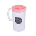 thumbnail image 1 of JeashCHAT 2.2L Cold Water Kettle , Clear Plastic Pitcher with Lid and Handle, Wide Mouth Jug for Fridge, Juice Container for Kitchen Home, Great for Juice Milk Beverage lemonade, Pink, 1 of 6