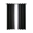 thumbnail image 1 of JeashCHAT 2 Panels Blackout Curtains for Bedroom Living Room Balcony Window Decor, Thermal Insulated Gradient Curtains, Grommet Curtains Drapes, 63x52 Inches, Black, 1 of 6