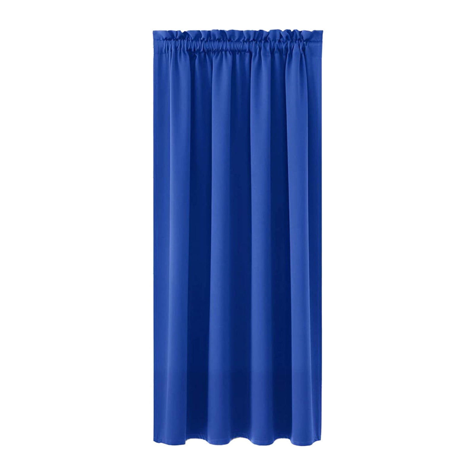 JeashCHAT 2 Panels Blackout Curtains for Bedroom and Living Room, Thermal Insulated Window Curtains Solid Color Rod Pocket Drapes Window Treatments, 45 x 38 inch, Blue