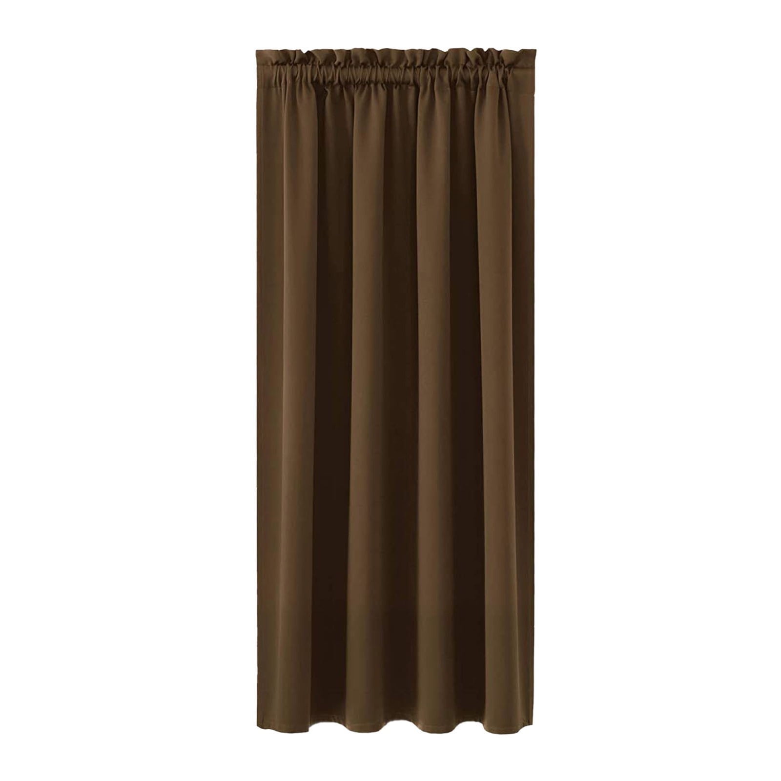 JeashCHAT 2 Panels Blackout Curtains for Bedroom and Living Room, Thermal Insulated Window Curtains Solid Color Rod Pocket Drapes Window Treatments, 45 x 38 inch, Brown